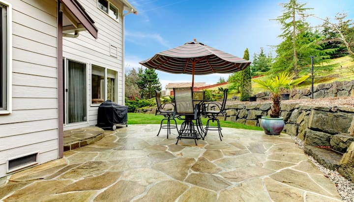 Beautifully Textured and Patterned Concrete Patios in Oahu, Hawaii area!